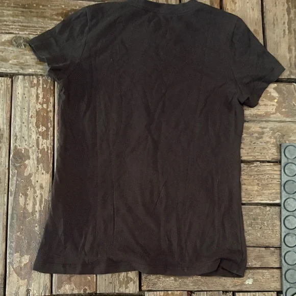 Nike Brown T-Shirt with Light Pink Slogan - Picture 3 of 4